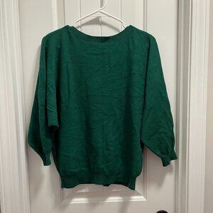 Makarthy Green Solid Sweater Knit Womens Size Small